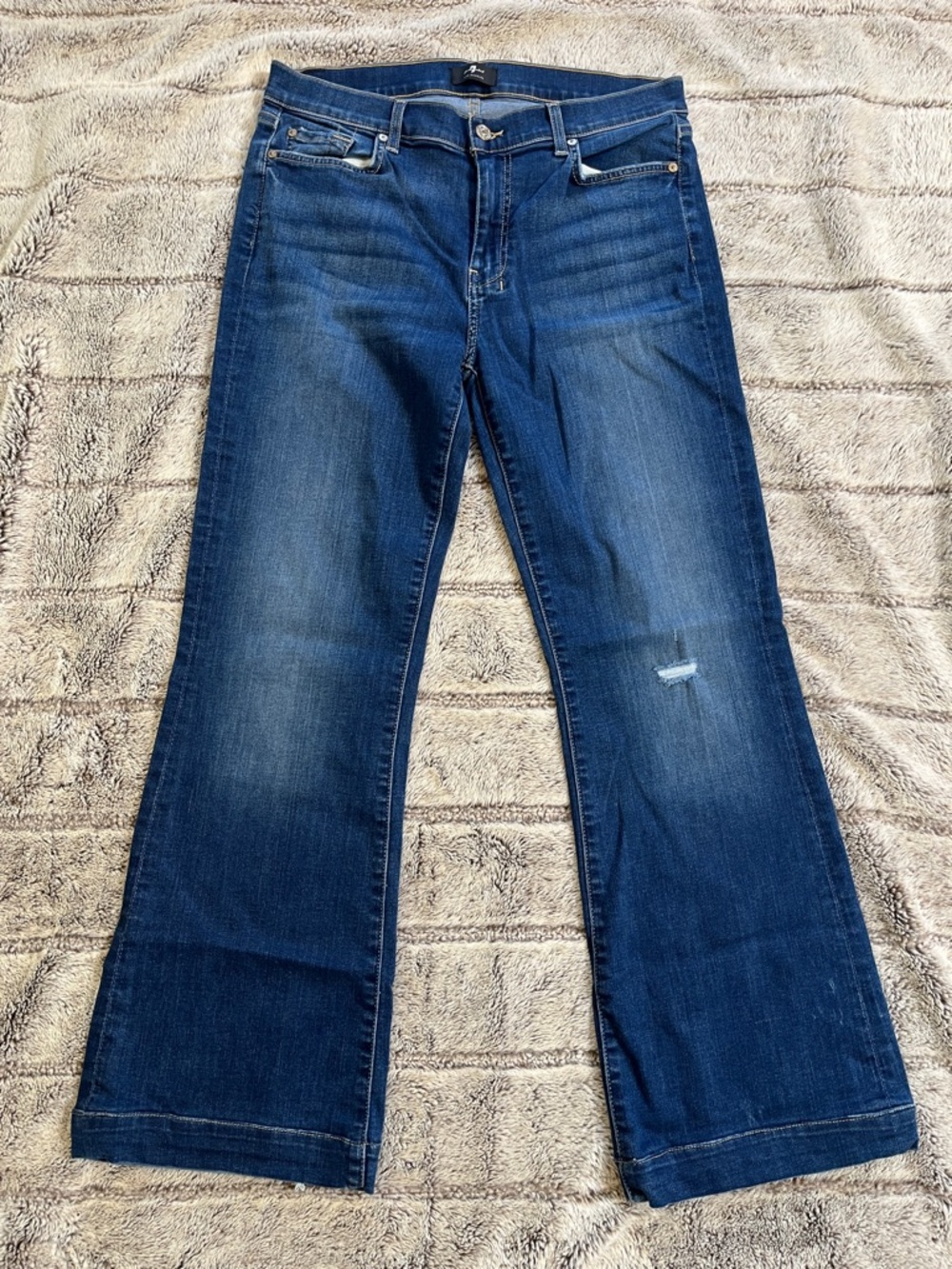 7 For All Mankind Dark Indigo Flare Jeans